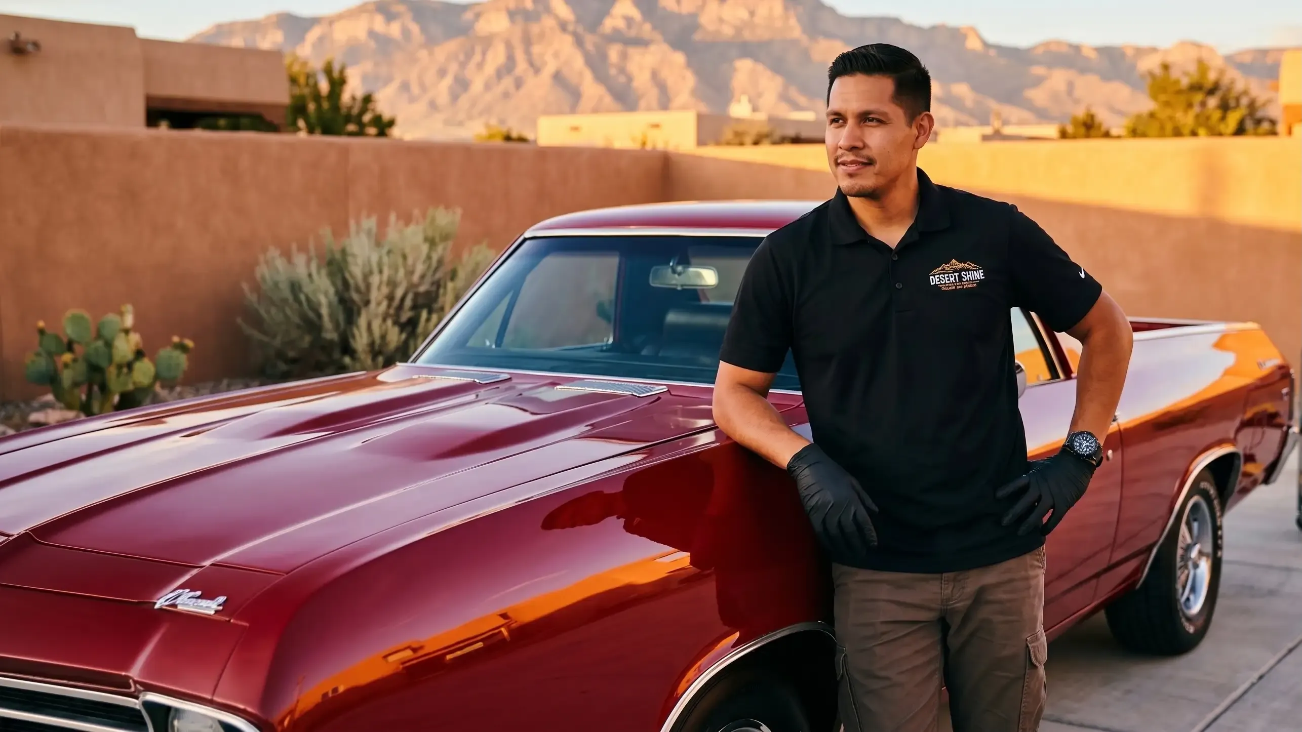 Chris performing a professional detail on a vehicle in Albuquerque, NM